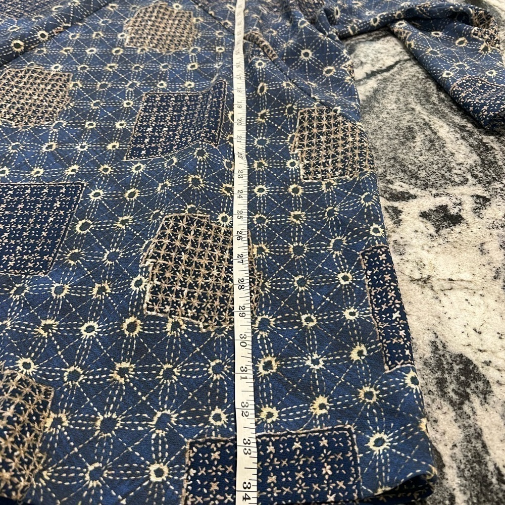 Zara Basic Blue Patchwork Tunic Dress - image 7